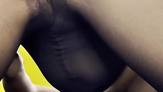 Queefing in Black Pantyhose