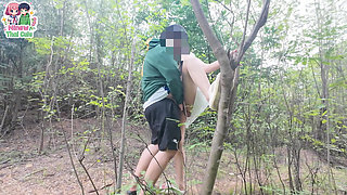 Thai girl gets her licked in the forest before being Thai Voice