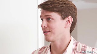 My big boobs shemale gf wants an anal quickie in her office