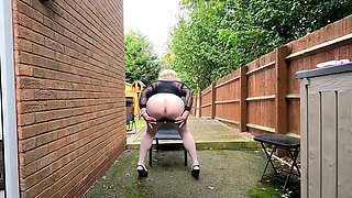 Crossdresser Kellycd2022 in pvc hot pants and pantyhose