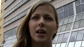 Natural Amateur blowjob outdoors exposed