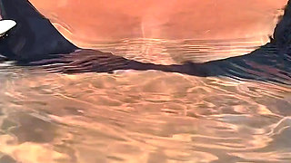 Outdoor Blowjob in Swimming Pool - Sexy Deepthroat Action