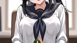 hentai. Bondage new 2026 student plays with cucumber and her teacher