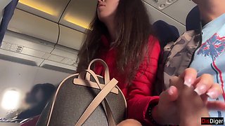 Risky Public Jerking Off On A Plane Full Of People - Public Cock Flashing