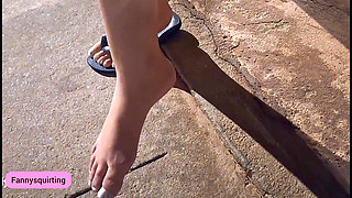 Risky Handjob on the Street in Naughty with an Eye on Erection!