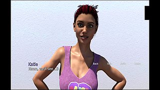 3D hentai visual novel with teen masturbation action