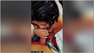 Dream Cheating Wife Gives Blowjob In Bedroom With Big Cum Load. Cartoon Pov Milf