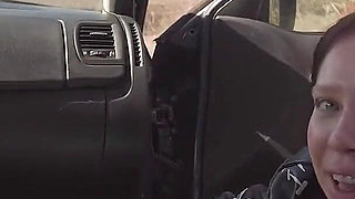 Public Blowjob Turn by Turn During the Car Trip