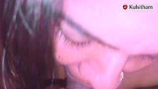 Mallu Teacher Cumshot in Mouth and Face.