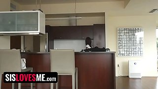 Sislovesme - fabulous beauty with ideal figure gets to fellate huge cock after losing in truth or dare