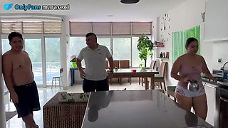 Hot Colombian Wife Cheats on Cuckold Husband with Best Friend - Creampie Amateur MILF Sex