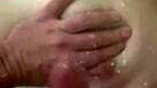 Breast milk squirting on a big cock