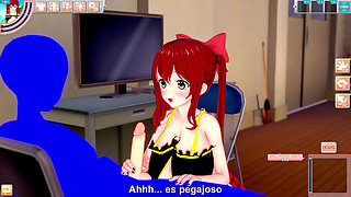 HENTAI GAME - BEAUTIFUL RED HAIR GIRLFRIEND GIVING IT ALL VERY HOT