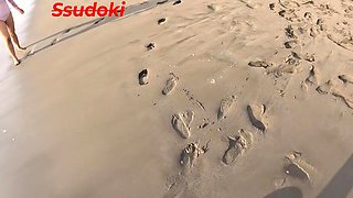 We Went To A Nudist Beach, She Was So Excited To Be Her First Time That She Showed Me Her Breasts In Public In Front Of Everyone