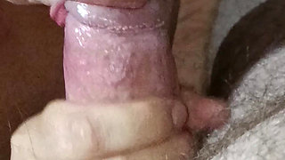 Korean Wife Sucks Cock in Close-up