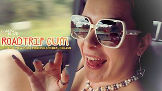 Roadtrip Cum - Foot Tease, New Pussy Piercing and Real Orgasm