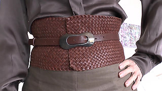 Exciting Belt Fitting with a Linen Skirt, Part 2, Lady Victoria Valente