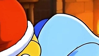 Santa Claus Fucks Married Housewife Marge Simpson on Christmas Day