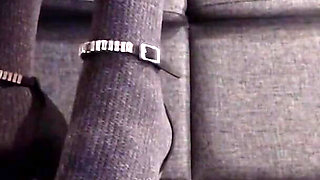 Black Ankle Strap High Heels and Pantyhose Walk