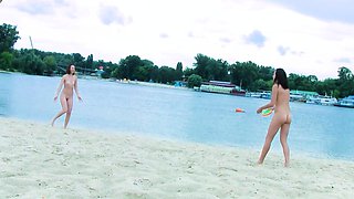 Hot nudist teen filmed with her nudist family