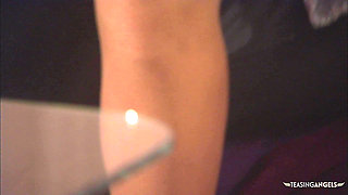 Sailor makes a blonde MILF moan by fucking her on the sofa