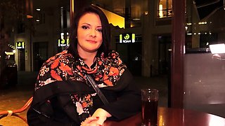 chubby french milf in stockings enjoys smashing