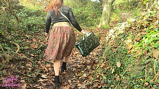 Peeking on Teacher Having a Pee in the Woods