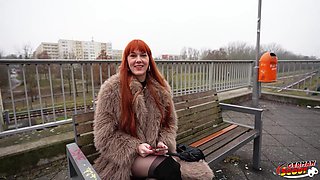 GERMAN SCOUT - Skinny Tall German Redhead Ginger Babe Soley Summer First Time Porn Casting