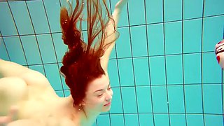 The sexy Polish Marketa naked in the pool
