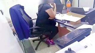 Boss Fucks Latina BBW in Office - Legs Shaking Hardcore POV