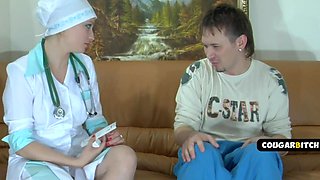 Naughty female doctor seduces her patient