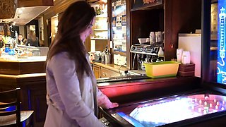 -BralessForever.com- Hotwife Veerle - Flashing in the