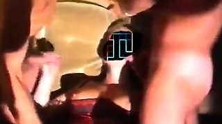 Gangbang in Adult Cinema: Big Tits Amateur Creampied by Many