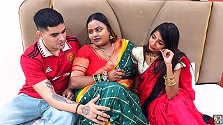 Indian desi jija sali bhabhi dever threesome hardcore sex video