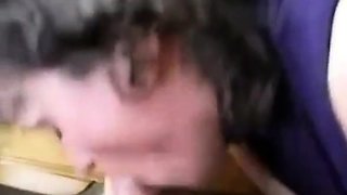 Mature French Amateur Gives a Quick Blowjob During Break