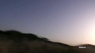 Andrea Dipre's Balls Kicked Hard in Country Outdoor Sex