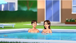 Summertime Saga - gameplay -roleplay - jenny swimming pool fucking scenes