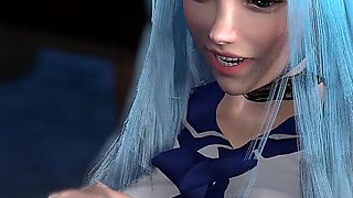 Busty Asian Babe Handjobs and Cumshots - 3D Hentai Japanese