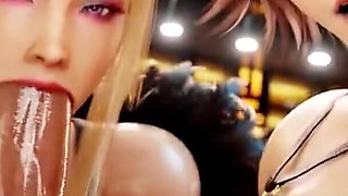 Fat Ass Cammy Gets Her Pussy Piledrived by a Hard Cock & Creampied, Slutty Ass Tekken Deepthroating Session