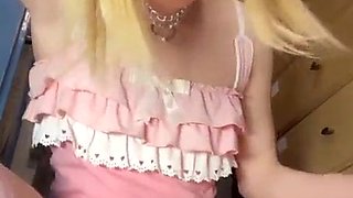 Innocence Sissy Rails Fat Black Fake penis - Ass fucking Sissygasm and Vibegasm Cumswallow