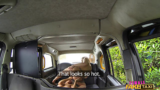 Female Fake Taxi - Busty Blonde Lu Elissa Licks Her First Pussy
