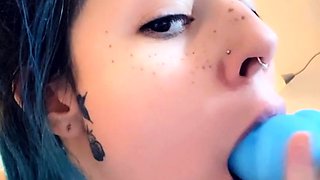 Awesome Teen With Big Boobs Dildo Masturbation