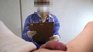 Nurse gives a handjob to her patient in a public medical center
