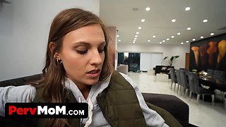 Pervmom - marvelous cougar with thick natural boobs Kenzie Love bounces her Big Ass on stepson's knob