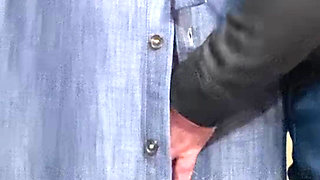 Hot Babe with No Panties in the Subway - Pussy Fingering