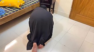 Arab Maid Stuck Under Chair Cleaning - Big Ass Hijabi Aria Mia Rough Anal Fuck