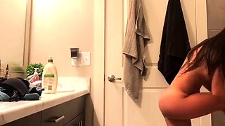Peeking at my niece in the bathroom