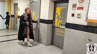 Fucking at Public Toilet Standing Doggy Fuck Facial Cumshot