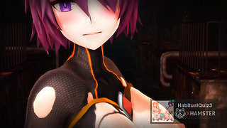 mmd r18 latex suit parody cosplay space big dildo fuck creampie 3d hentai