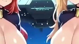 Cute Anime Police Officer in Space Station, Ai Animation